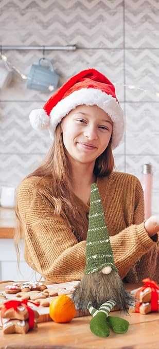 Skrzat świąteczny krasnal dekoracja świąteczna figurka ozdoba 37 cm