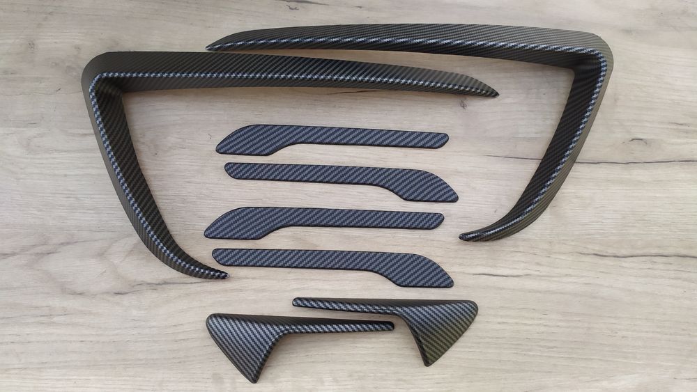 Комплект накладок Тесла модель 3, Y карбон матові тюнінг