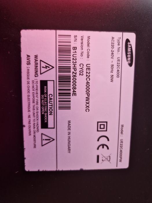 Tv Samsung avariada para peças.