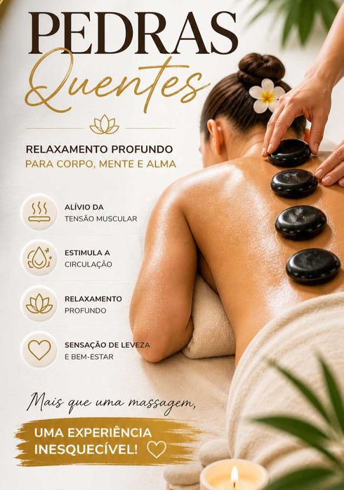 Terapias e massagens com pedras quentes