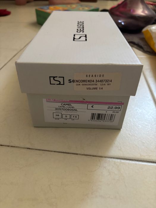 Sandália pele camel