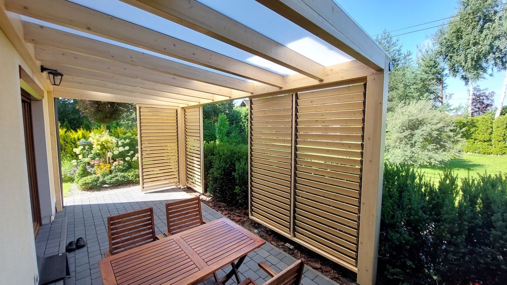 Pergola tarasowa. . Zadadzenie.Taras.