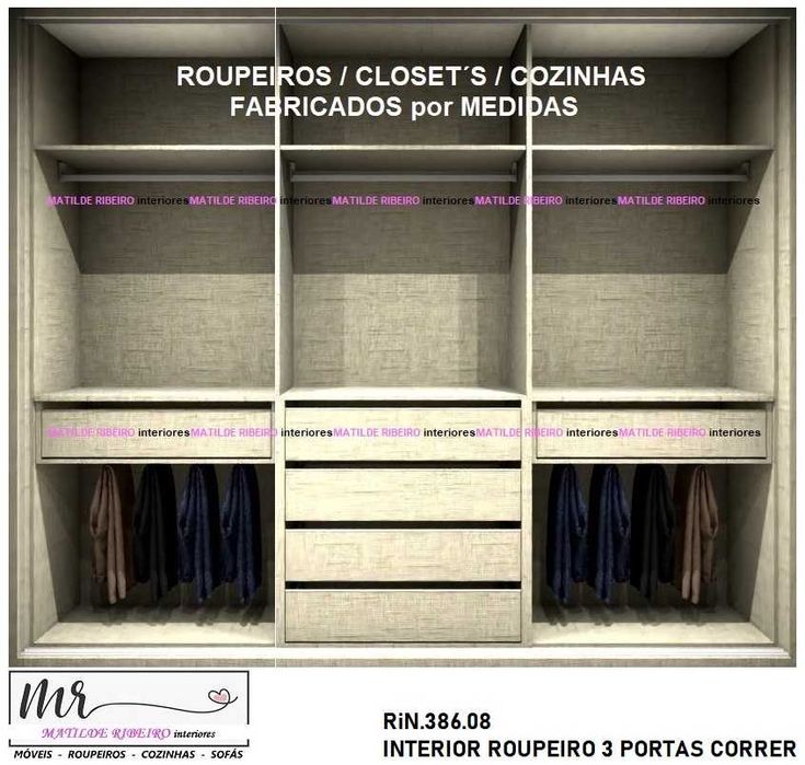 Roupeiros 3 portas de correr