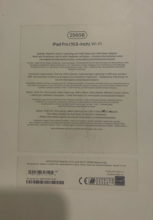 iPad Pro 10.5 256GB Wi-Fi