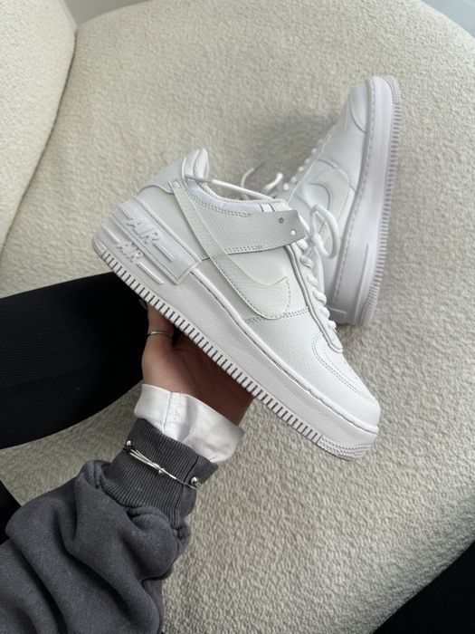 Кросівки Кроссовки Nike Air Force Shadow White Серый Сірий Кросовки демісезон