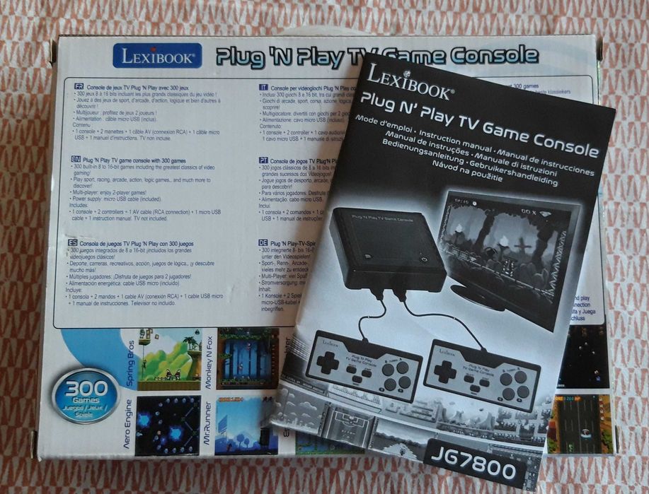 Consola de jogos retro Plug N Play da LEXIBOOK - Artigo NOVO