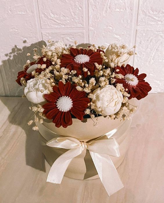 Arranjos de Flores Artificiais em Cera Perfumada (Vários Modelos) – Entrega Grátis em Várias Cidades