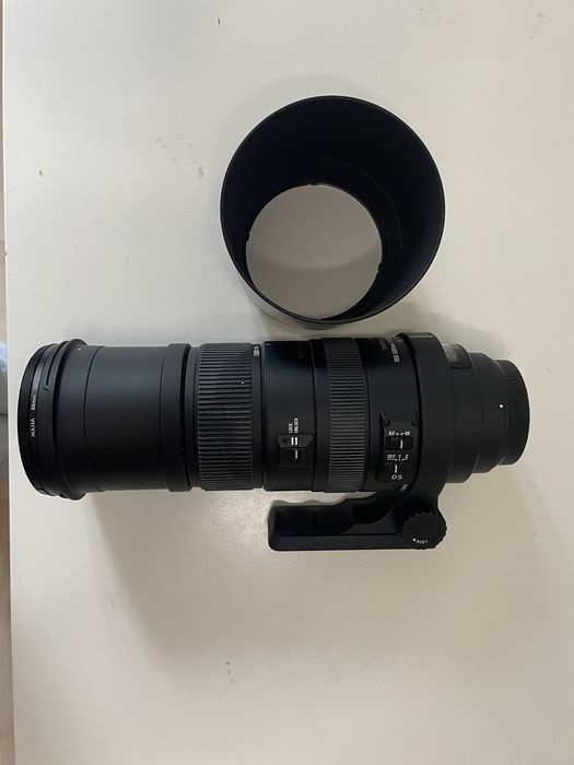 Sigma 150-500mm f/5-6.3 APO DG OS HSM  Б/У в ідеальному стані в комплекті з блендом, штативним кільцем, захисним фільтром і фірмовим чохолом