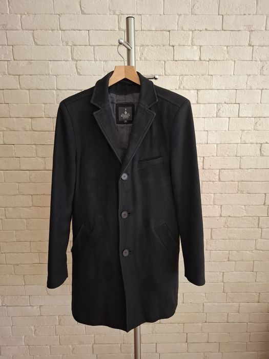 Płaszcz męski  KAPPAHL, wełna, czarny - rozm 48 - M