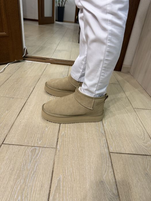 Угги Jack Wills бежевый замшевые на платформе