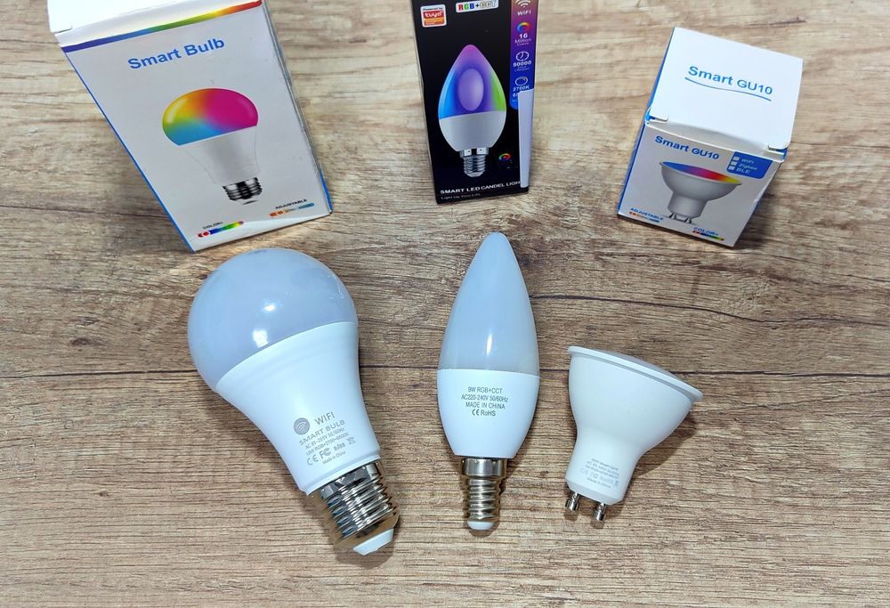 Умная WiFi RGB LED светодиодная Лампочка E27 / E14 / GU10