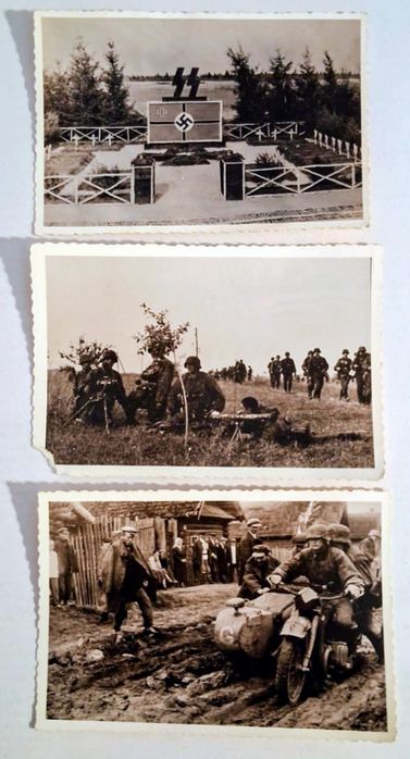 Militaria de Trincheira 10 Fotos Waffen SS  Rússia 1941