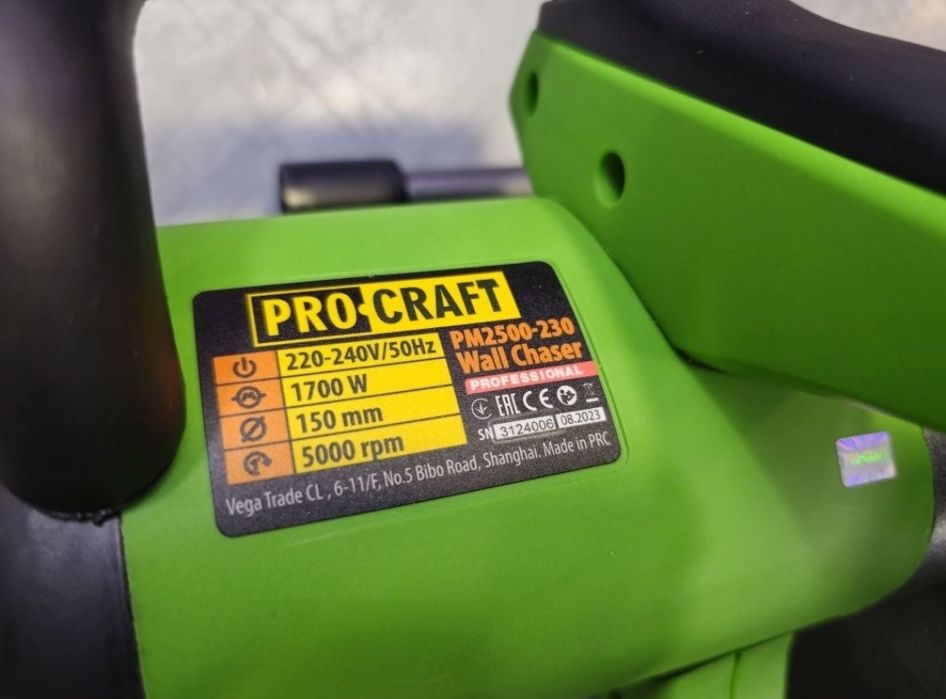 Штроборез ProCraft 150Диски Гарантия 36мес Плавный пуск