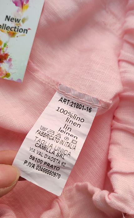 Lniane spodenki z kieszeniami w gumkę aplikacja cekiny.