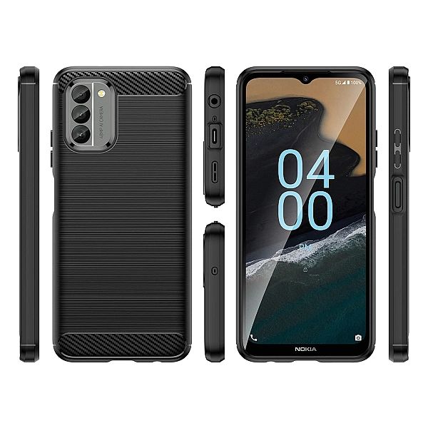 Carbon Case etui Nokia G400 elastyczny silikonowy karbonowy pokrowiec