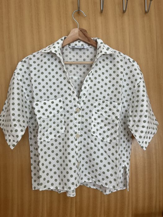 Camisa da Zara em linho e algodão