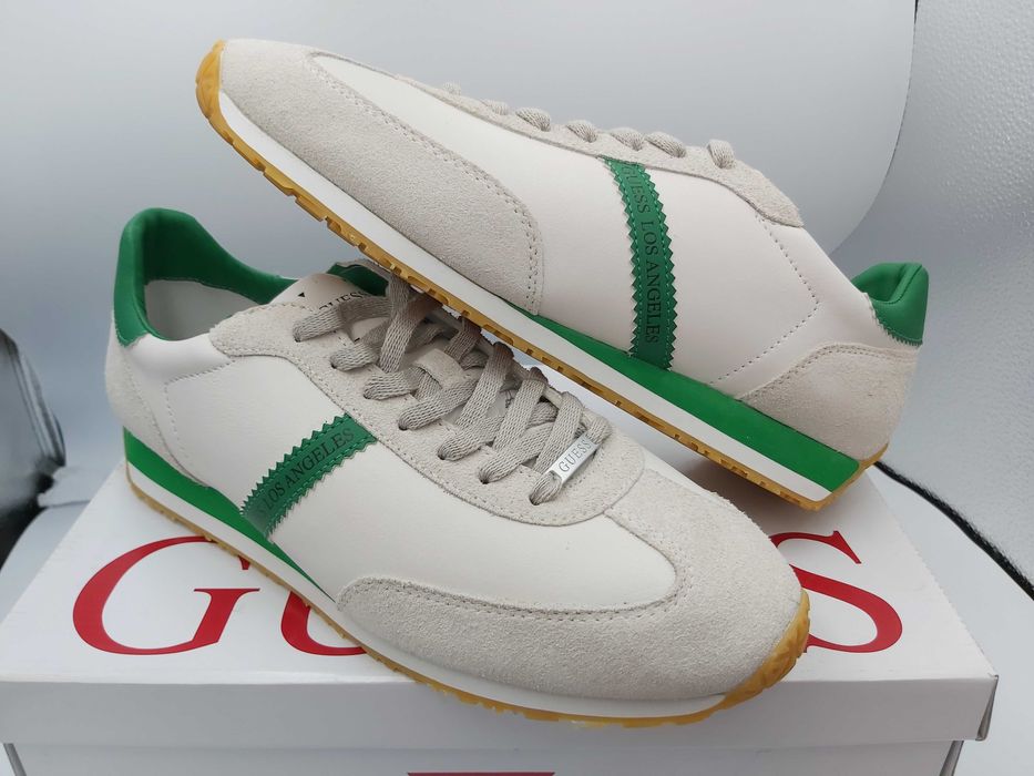 NOWE sneakersy GUESS beż zielone trampki rozmiar 46 sportowe