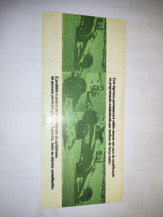 Bilhete Formula 1 1985 Estoril - 1ª Vitória Ayrton Senna na F1