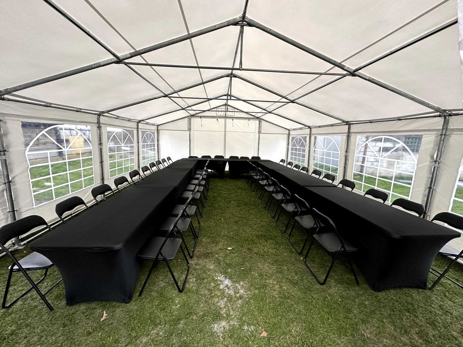 Namiot imprezowy/stoły, krzesła, oświetlenie