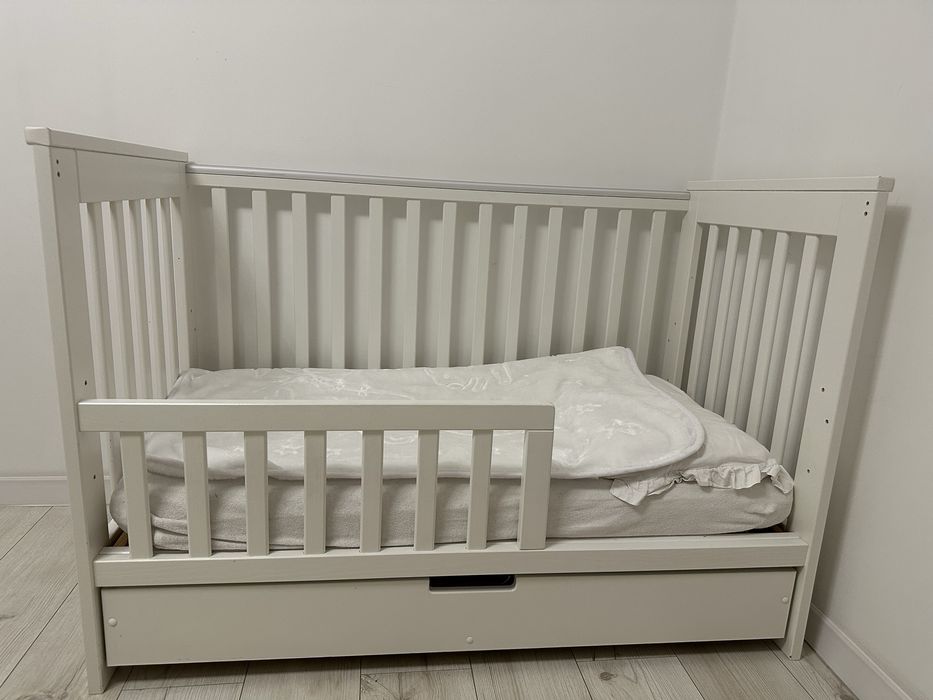 Łóżeczko dziecięce 120x60 z szufladą + Materac