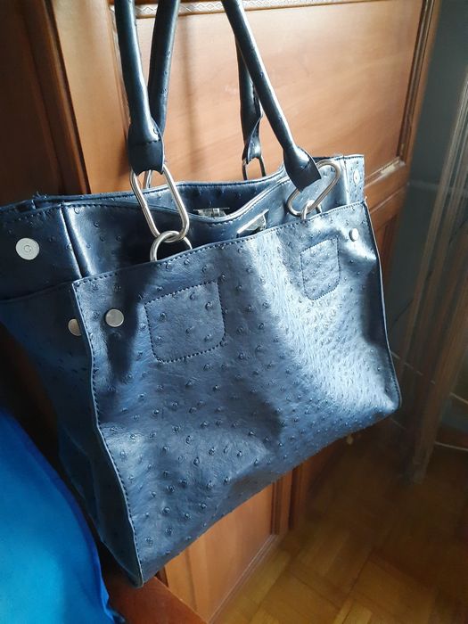 Torba damska, Bardzo pojemna.Kolor ciemny   niebieski