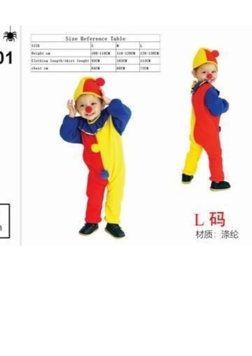 Kostium klaun dla dzieci 120/130 cm