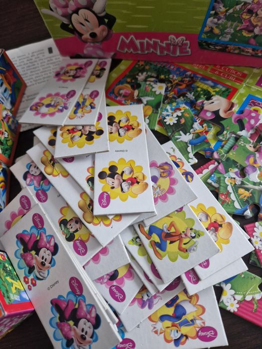 Minnie Puzzle Domino Klocki Obrazkowe 3w1