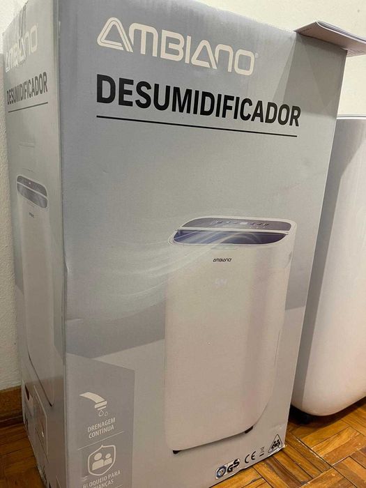 Desumidificador Ambiano 20L - Como Novo! 4 Modos + Rodas 220-240V
