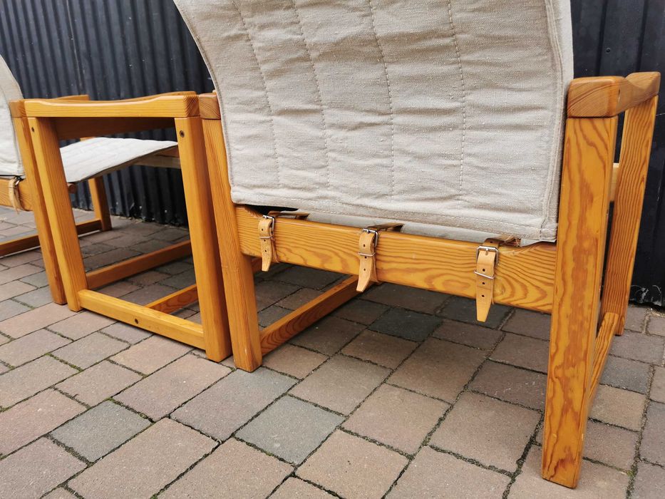 Stolik+ 2x fotel "Diana" proj. Karin Mobring dla IKEA, Szwecja '70