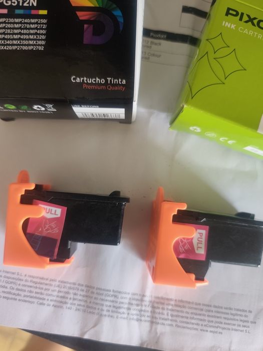 Tinteiros Canon CL513 e PG512