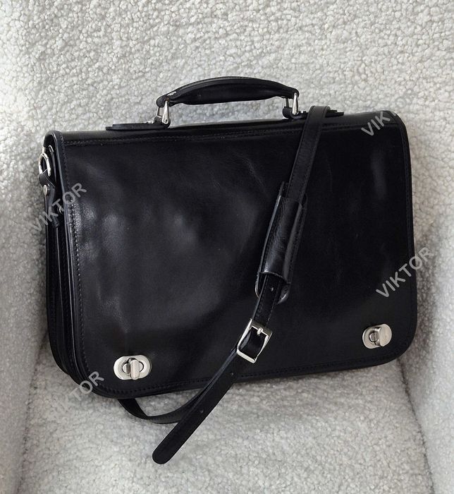 Мужская кожаная сумка портфель VERA PELLE. Италия