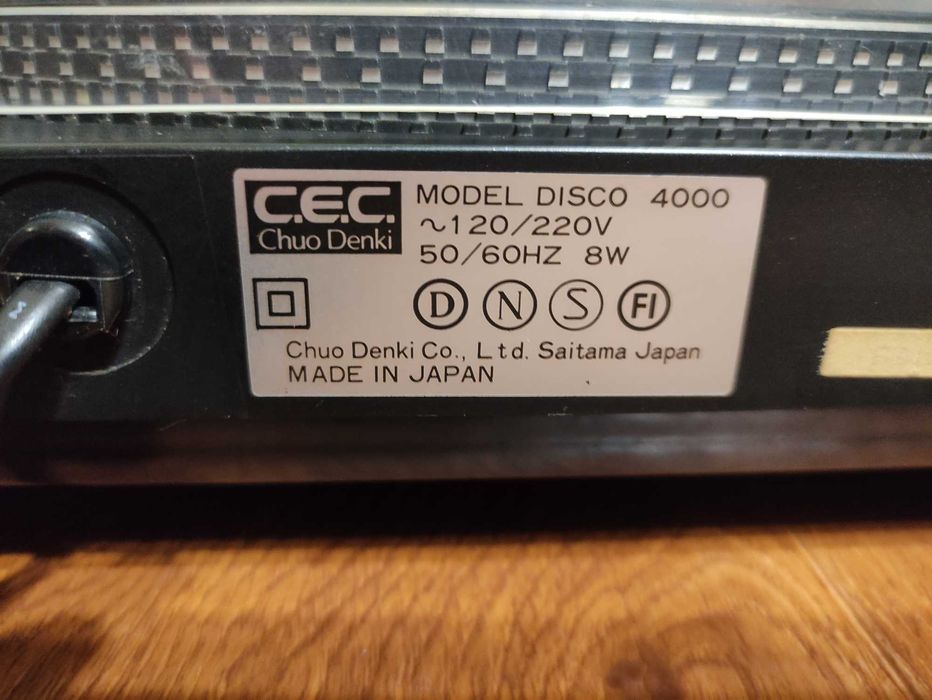 Акустика Виниловый Проигрыватель Chuo Denki C.E.C. Disco 4000 MADE IN JAPAN