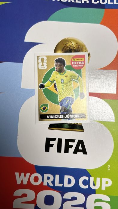 Vinicius Junior / Panini FIFA world cup 2026 / Brasil / Extra Sticker Gold Edition