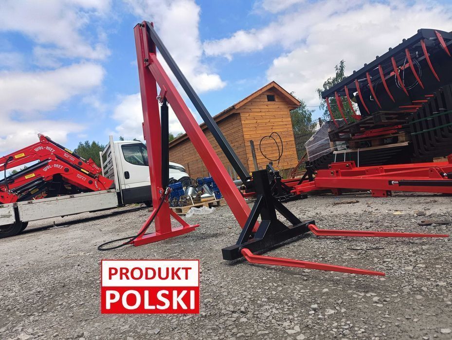 OKAZJA! Ładowacz Do Bel Hydrauliczny z samopoziomem TUZ ładowacz do bel na tył ciągnika-widły do bel chwytak do bel-DOSTAWA w całej POLSCE