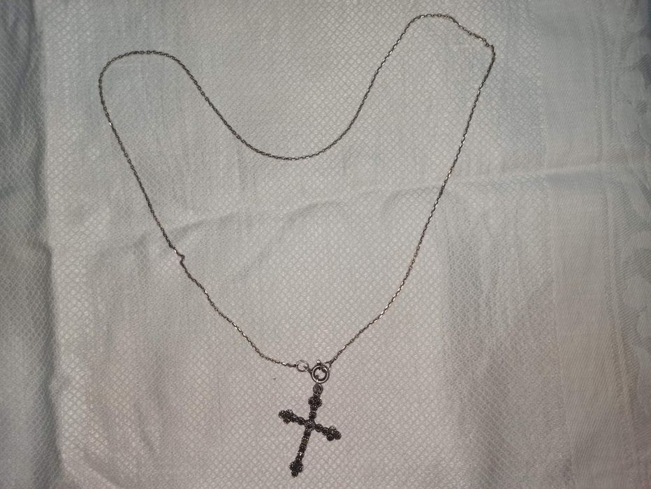 Colar em prata "Cruz com marcassites da Coleção joias de Marcassit