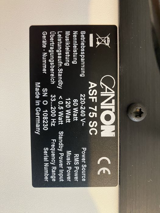 Активний сабвуфер сааб Canton ASF 75 SC