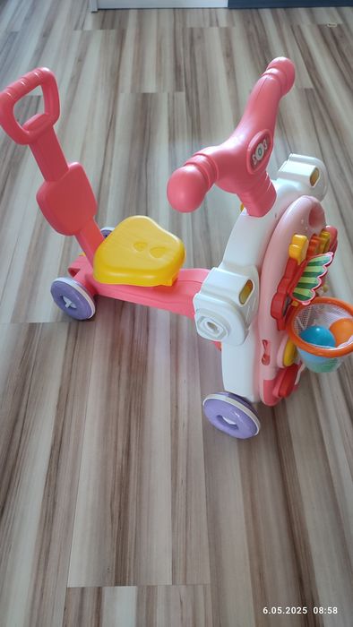 Chodzik, Rowerek 5w1, (bujak, hulajnoga, rowerek, stolik, pchacz)