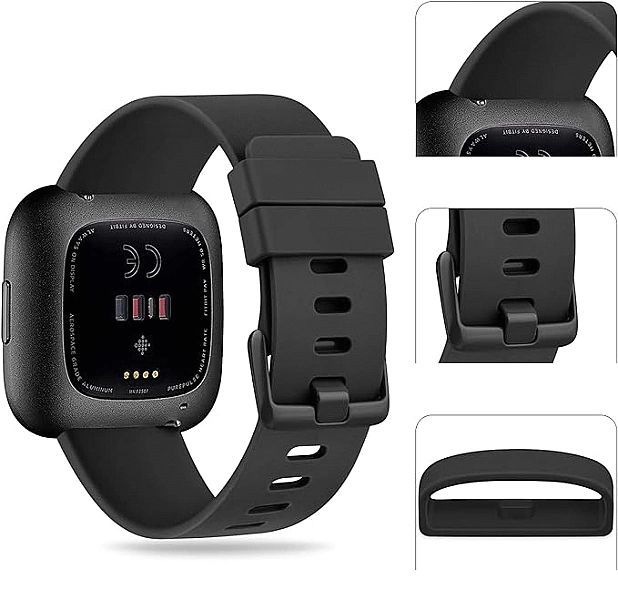 Opaska / Pasek Braders do Fitbit Versa / Versa 2 / Versa Lite czarny