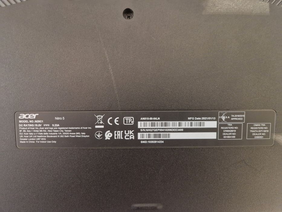 Laptop Acer Nitro 5 uszkodzony