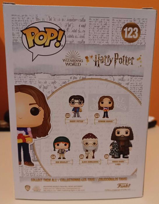 Funko Pop Hermione holding gift