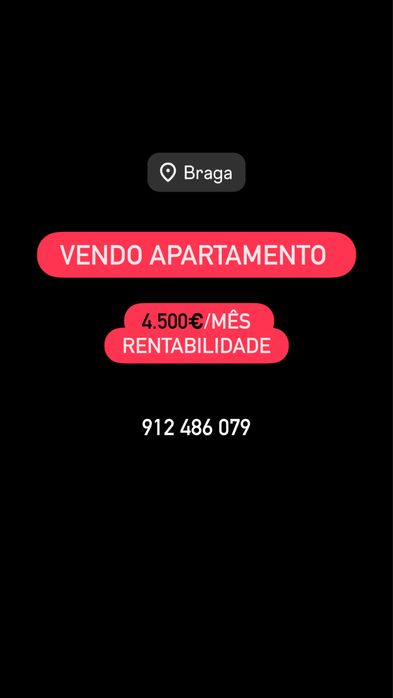 Vendo apartamento com rentabilidade 4.500€/mês