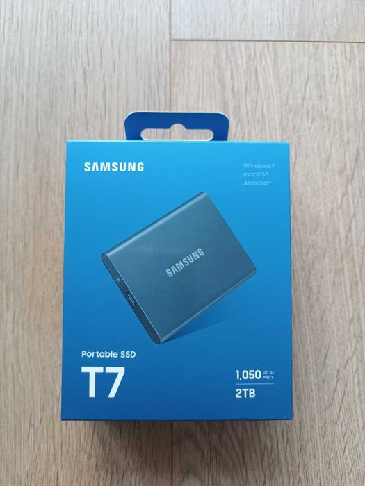 Nowy dysk zewnętrzny SSD Samsung T7 2TB – Fabrycznie zamknięty / Zafoliowany