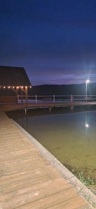 Domek nad jeziorem z własną linią brzegową , apartament, kwater