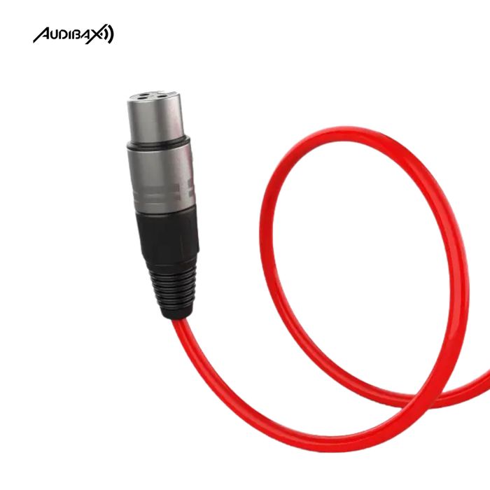 Audibax Silver XLR Cabo Macho - XLR Fêmea 3 Metros Vermelho