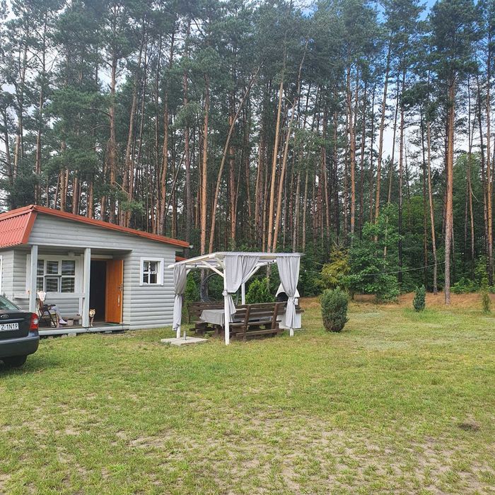 Domek letniskowy na polance obok las, 3 jeziora i rzeka