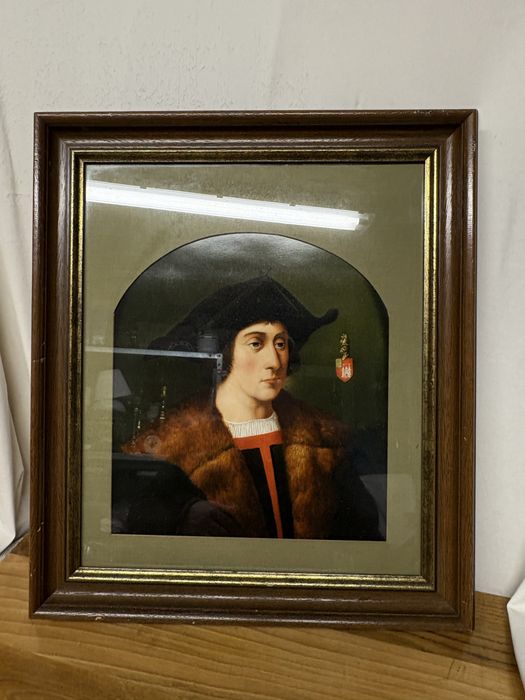 Obraz portret renesansowy reprodukcja rama vintage dekoracja