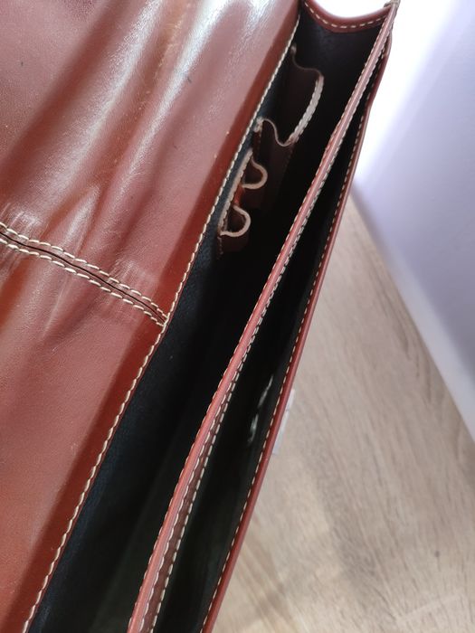 Шкіряний портфель-сумка Victor з кодовим замком