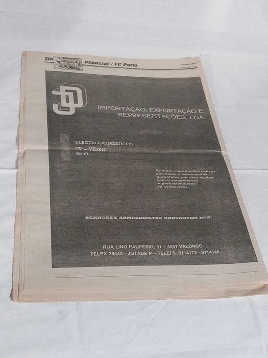 Jornal antigo 1988 porto campeão