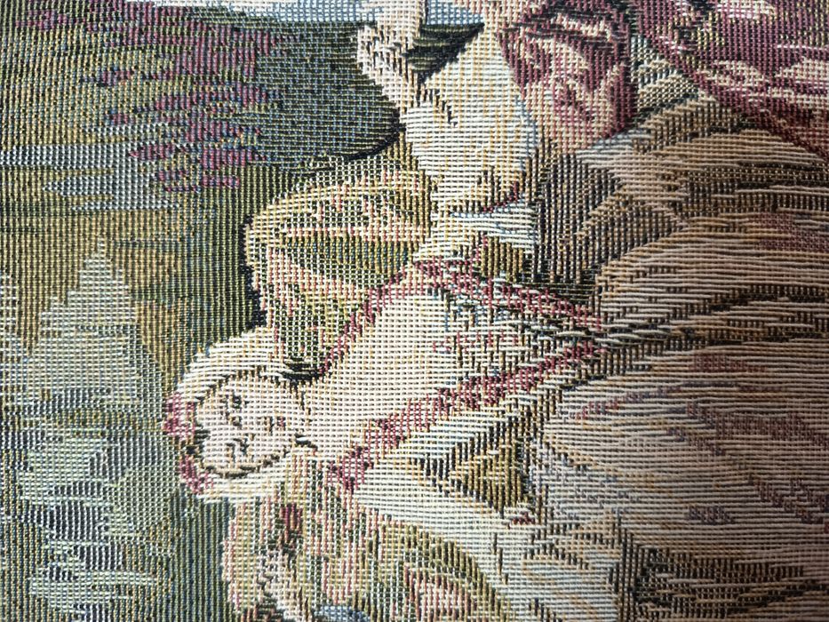 Quadro em tecido bordado