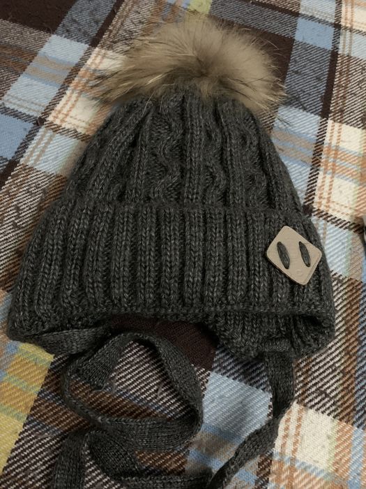 Шапка Арктик флисовая подкладка, натуральный енот. 3 -5 лет 50-52